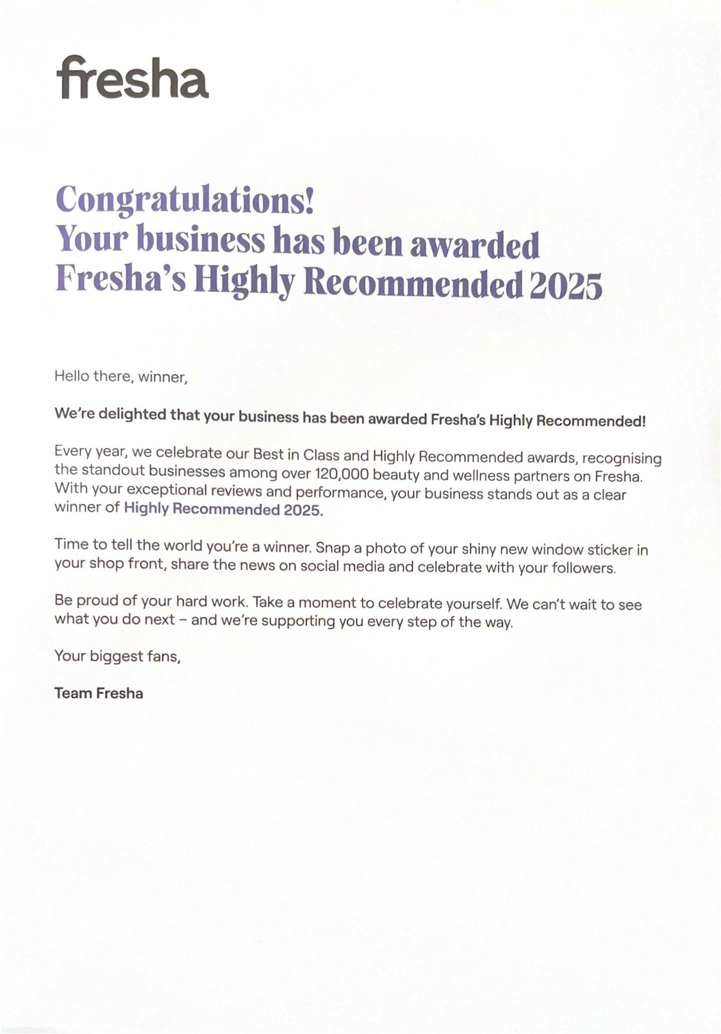 Fresha's Global Recognition